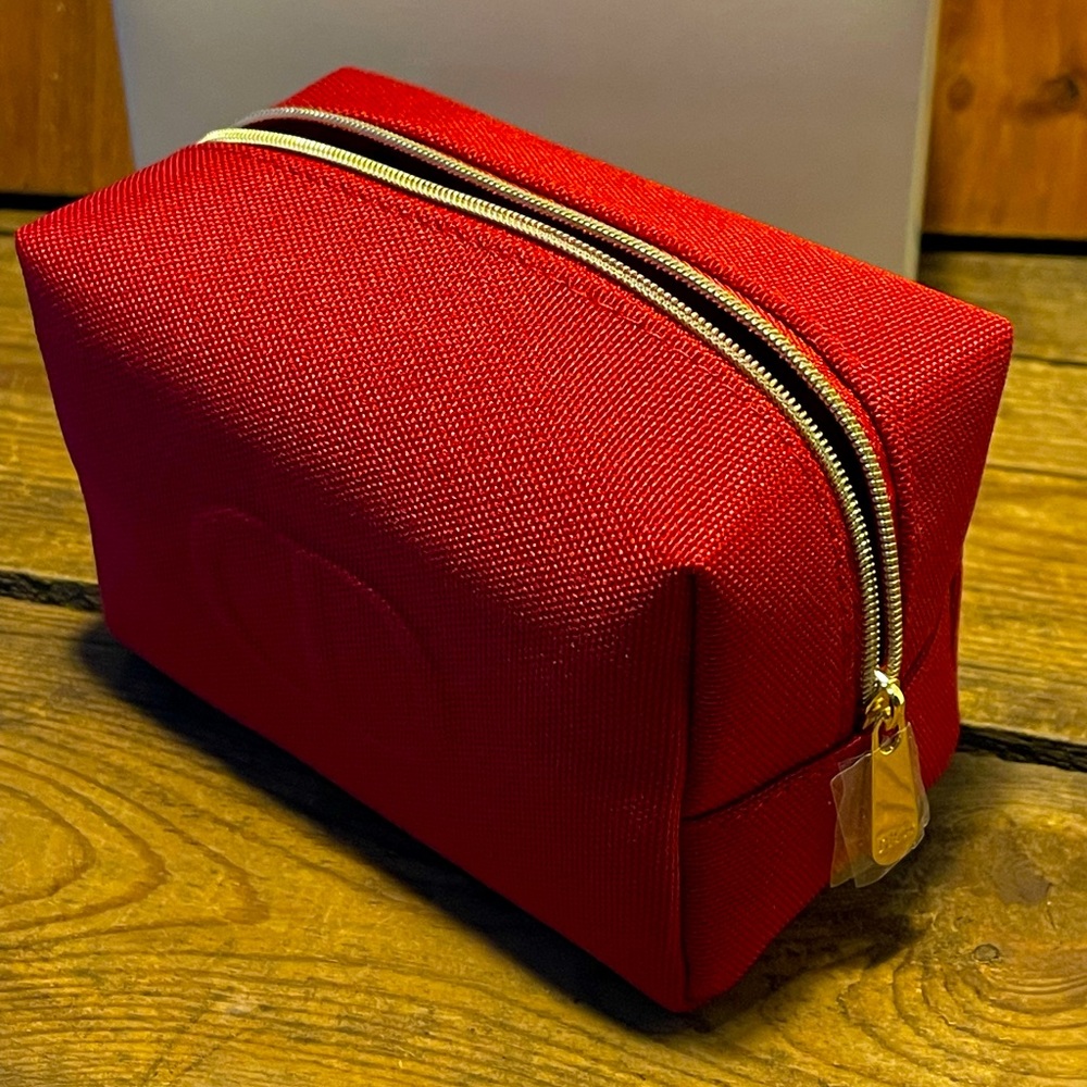 Dior Red Canvas Cosmetic Pouch - Picture 2 of 6